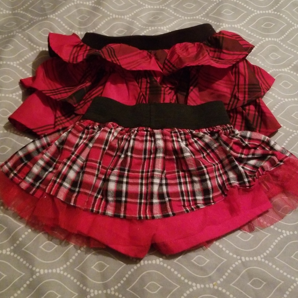 Red, Black,White skirts